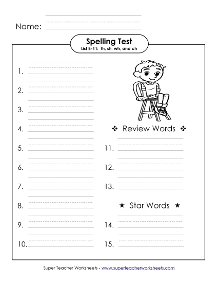 Spelling Test (B-11)