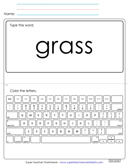 Type the Word: Grass