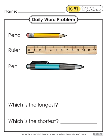 Daily Word Problems <br>K-91 through K-95