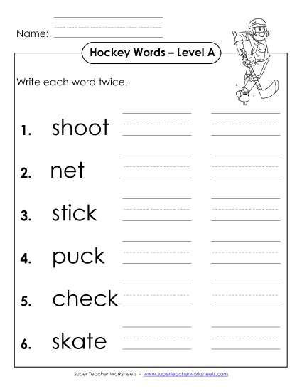 Write Twice (A-Hockey Words) 