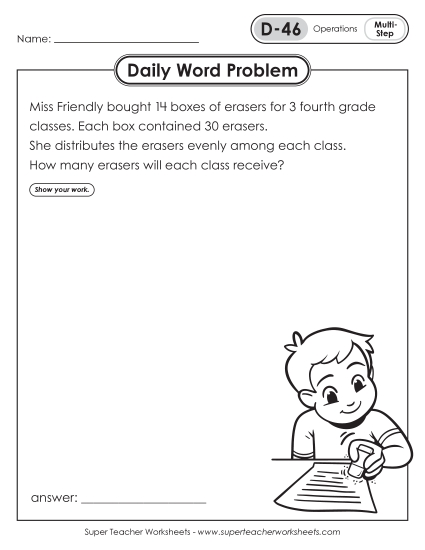 Daily Word Problems<br>D-46 through D-50