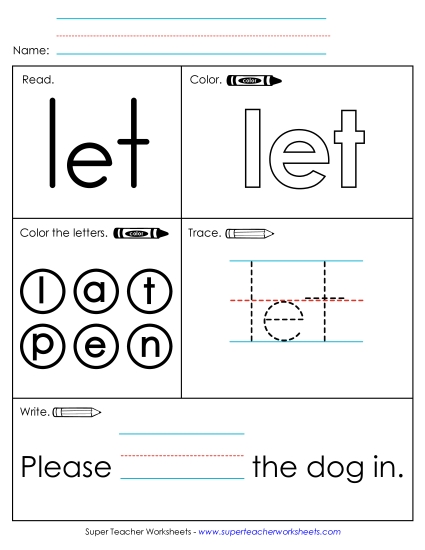 Worksheet 1: Let