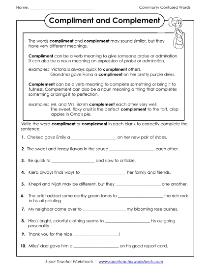 Compliment and Complement