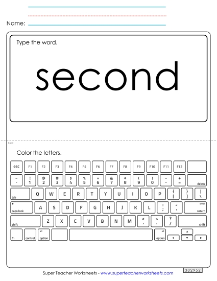 Type the Word: Second