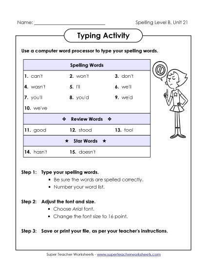 Typing Activity (B-21)