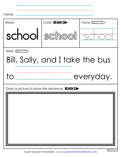 Worksheet 3: School