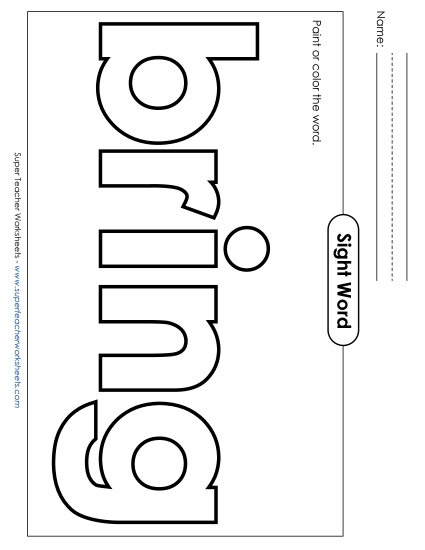 Paint or Color: Bring