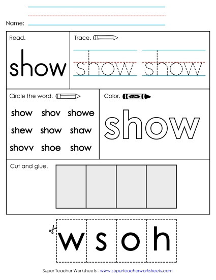 Worksheet 2: Show