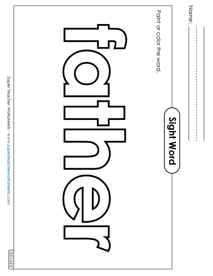 Paint or Color: Father