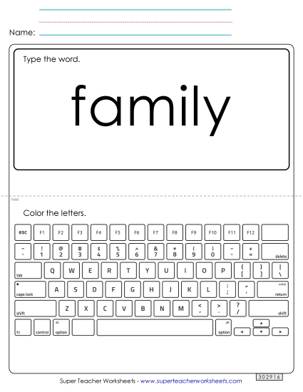 Type the Word: Family