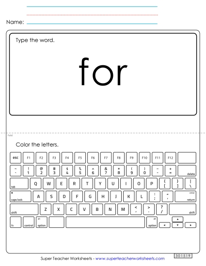 Type the Word: For
