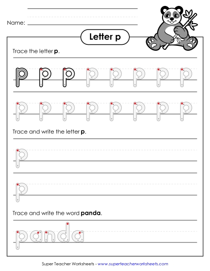 Lowercase p (Outlined Letters)