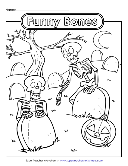 Funny Bones Halloween Worksheet