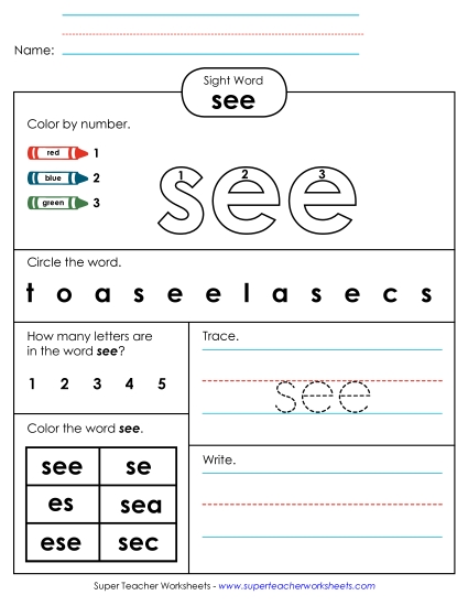Worksheet 4: See