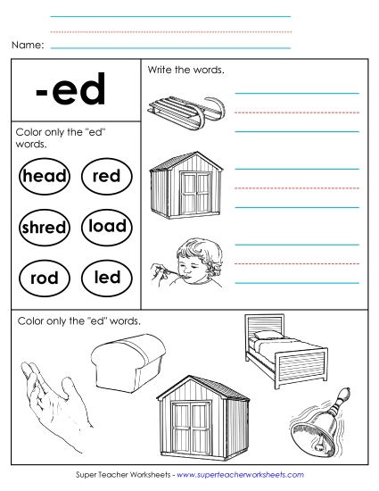 Worksheet 2 (-ed Words)