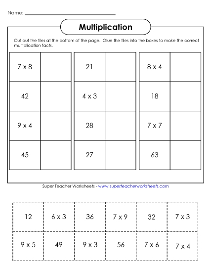 Multiplication Cut-and-Glue