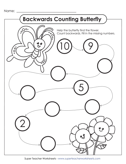 Backwards Counting Butterfly (From 10)