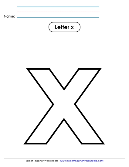 Outline - Lowercase x