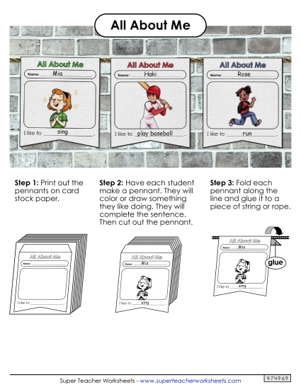 All About Me Pennant