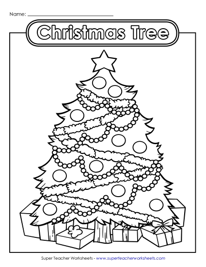 Christmas Tree Worksheet