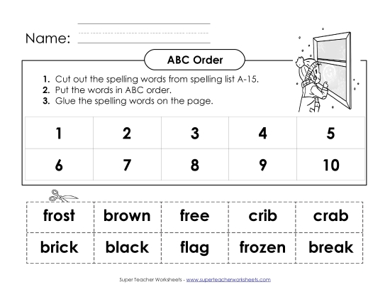 ABC Order: Cut-and-Glue (A-15)