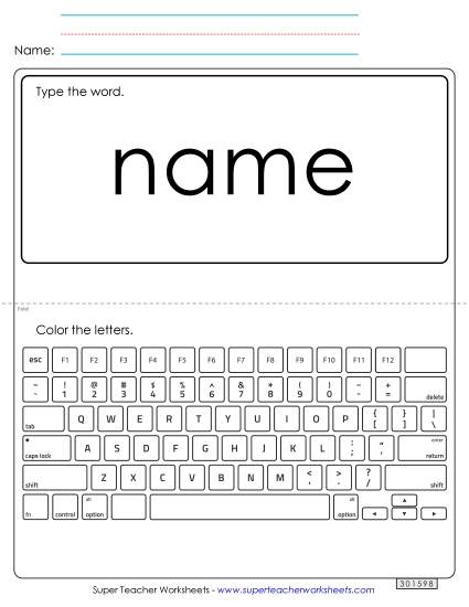 Type the Word: Name