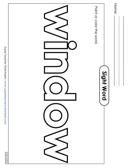 Paint or Color: Window