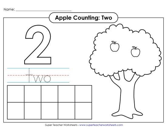 Apple Counting Mat: Two