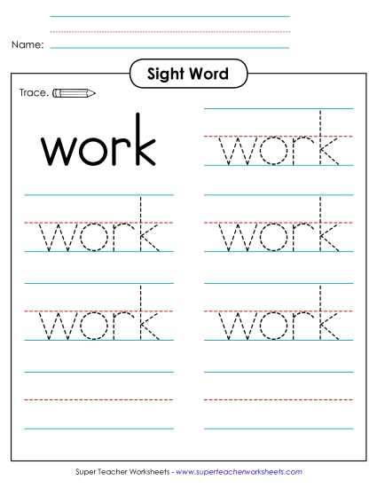 Trace the Word: Work