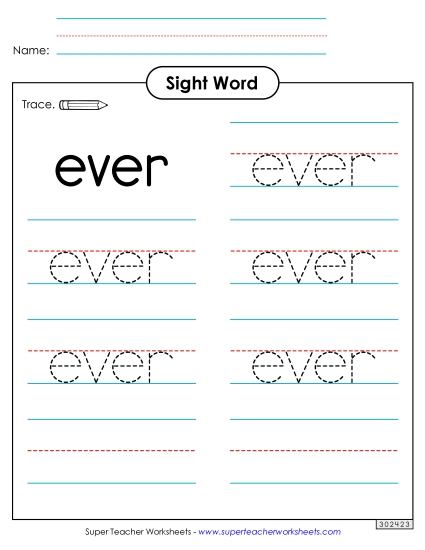 Trace the Word: Ever