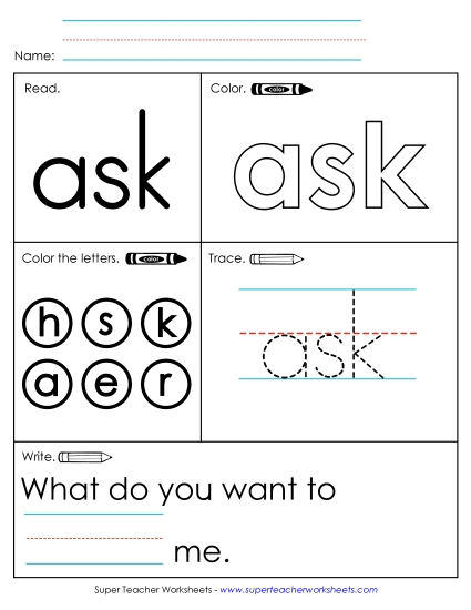 Worksheet 1: Ask