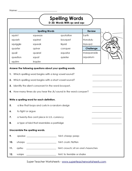 Question Worksheet (D-30)