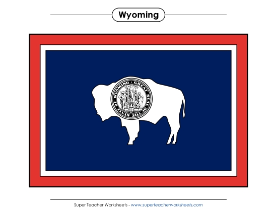 Wyoming State Flag (Full-Color Version)