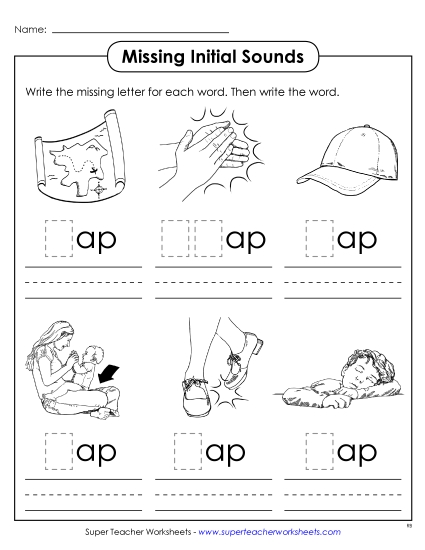 Missing Initial Sounds (-ap)
