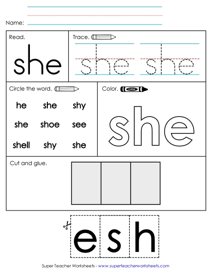 Worksheet 2: She
