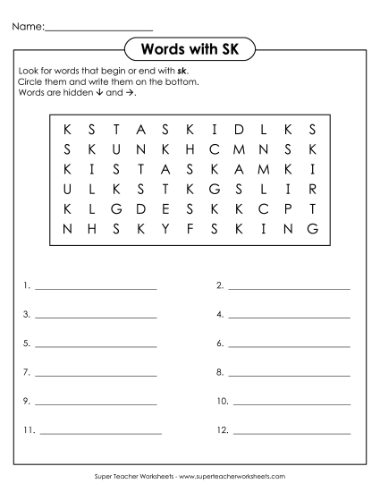 SK Word Search