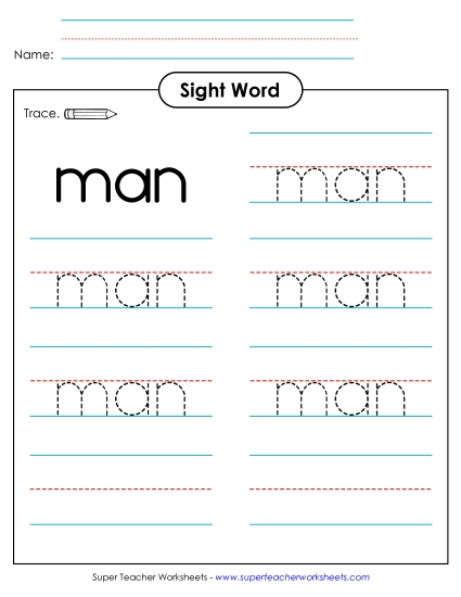 Trace the Word: Man
