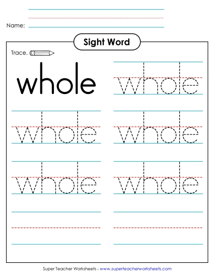 Trace the Word: Whole