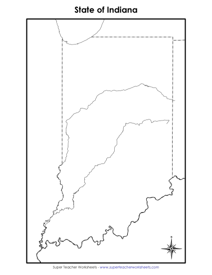 Indiana: Blank Map