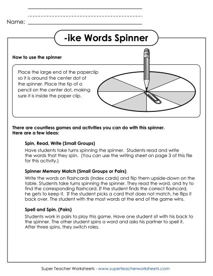 Word Spinner (-ike)