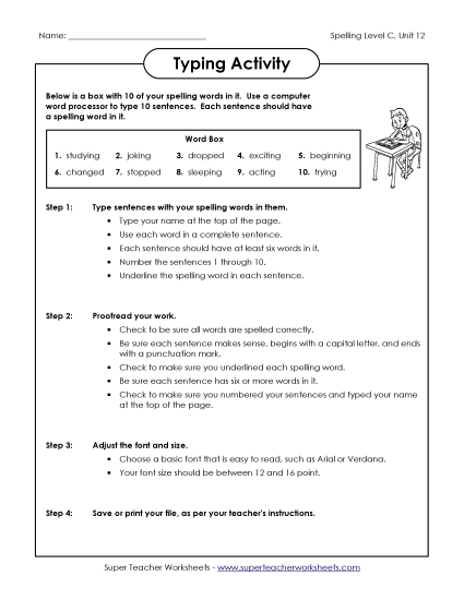 Typing Sentences (C-12) 
