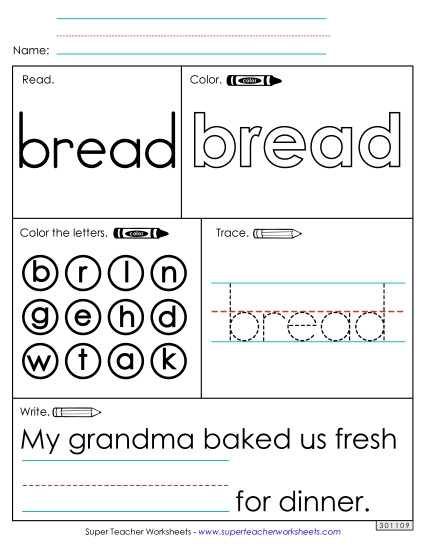 Worksheet 1: Bread