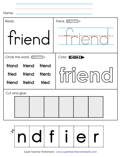 Worksheet 2: Friend