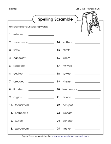 Word Scramble (D-12)