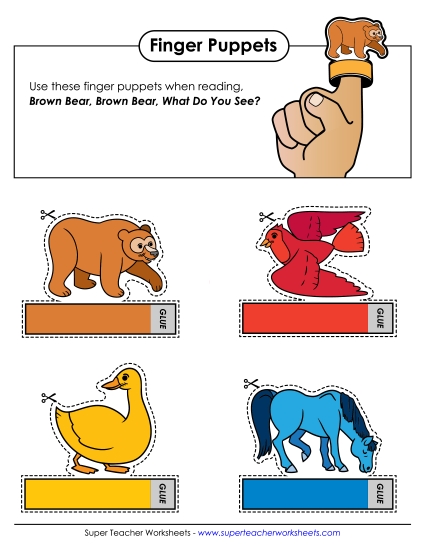 Brown Bear Finger Puppets