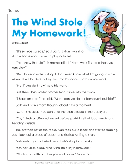 The Wind Stole My Homework!