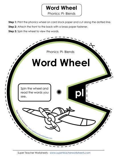 Word Wheel (Pl- Blends)