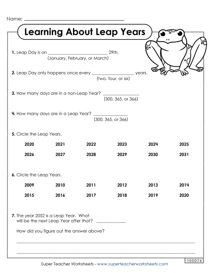 Learning About Leap Years
