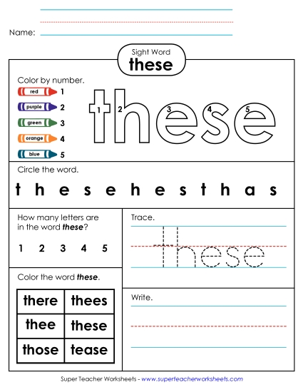 Worksheet 4: These