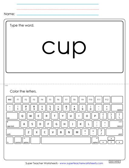 Type the Word: Cup